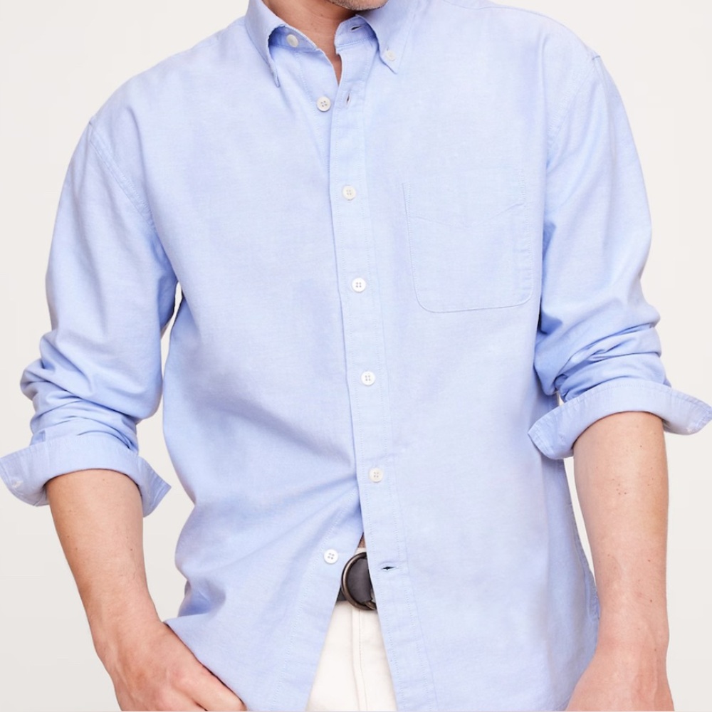 Banana Republic Blue Dress Shirt Tailored Fit Style